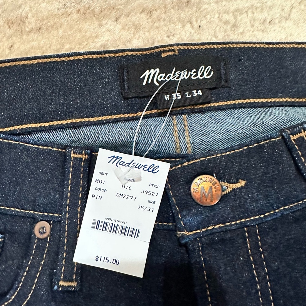 Madewell Slim Fit Dark Indigo Jeans